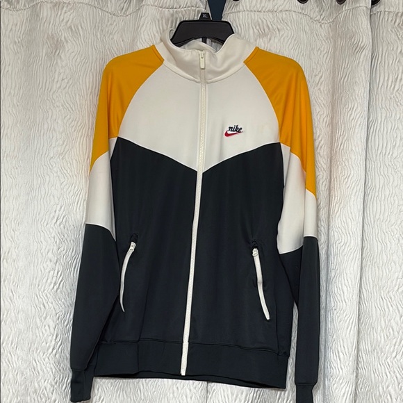 Y2K Nike Yellow and Black Track Jacket Mens -Size M - Picture 1 of 1